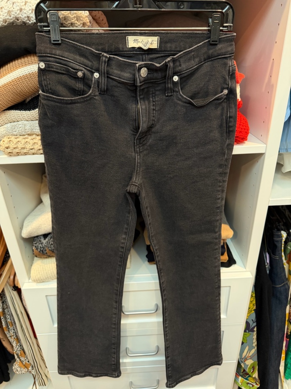 Madewell Straight-Leg Black Denim Jeans